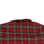 Men's Laced Plaid Button Down Shirt // Red (2XL)