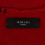 Men's Knit Cashmere Blend Cardigan Sweater // Red (M)