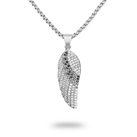Feather Necklace // Silver