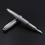 Fine Lines Sterling Silver Fountain Pen // Blue Ink (Medium Nib)