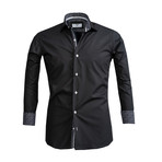 Celino // Reversible Cuff Button Down Shirt // Black (3XL)