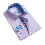 Paisley Reversible Cuff Button Down Shirt // Purple (S)