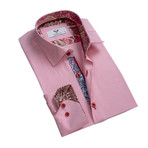 Paisley Reversible Cuff Button Down Shirt // Pink (XL)