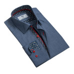 Jacob Reversible Cuff Button Down Shirt // Denim Blue (3XL)