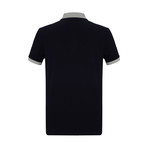 Victor Short Sleeve Polo Shirt // Navy + Gray (L)