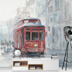 Tram San Fransisco Art Watercolor