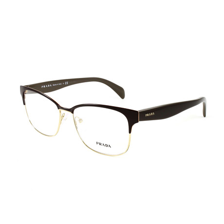 Prada // Women's PR65RV Optical Frames // Brown + Pale Gold