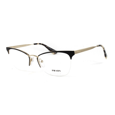 Women's PR65QV Optical Frames // Black + Pale Gold