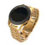 24K Gold 46mm Galaxy Smart Watch // Gold Links Band // 46mm