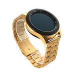 24K Gold 46mm Galaxy Smart Watch // Gold Links Band // 46mm