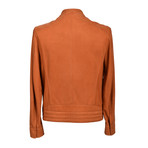 Suede Biker Jacket // Orange (M)