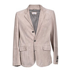 Suede 3 Button Overcoat // Tapue (M)