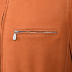 Suede Biker Jacket // Orange (XS)