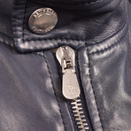 Leather Vest // Dark Navy (M)