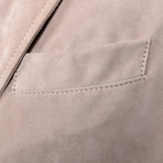 Suede 3 Button Overcoat // Tapue (M)