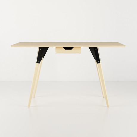Clarke Desk with Drawer // Maple (Black)