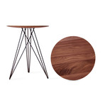 Hudson Side Table // Walnut // No Inlay (Black)