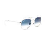 Ray Ban // Men's Square Sunglasses // Silver + Blue