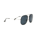 Modified Aviator Sunglasses // Navy + Gray