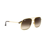 Aviator Sunglasses // Gold + Black