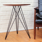 Hudson Side Table // Walnut // With Inlay (Black)