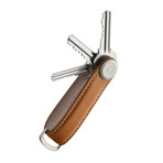 Leather Key Organizer // Tan + White