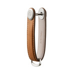 Leather Key Organizer // Tan + White