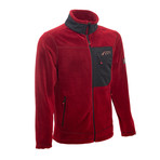 Full Zip Fleece Jacket // Claret Red (M)