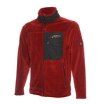 Full Zip Fleece Jacket // Claret Red (L)