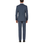 Windowpane Slim Fit Suit // Blue (36S)