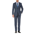 Windowpane Slim Fit Suit // Blue (36S)