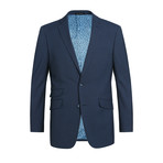 Plaid Slim Fit Suit // Navy (36S)