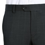Plaid Windowpane Slim Fit Suit // Black (36R)