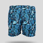 Paisley Swim Short // Blue (XL)