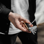 Leather Key Organizer // Black + Tan