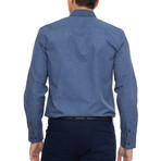 Grain Shirt // Printed Denim Blue (XS)