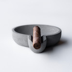 Billow Cigar Tray // Concrete