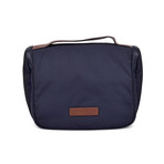 Leather Poly Blend Personal Hygiene Bag // Navy