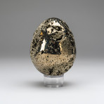 Pyrite Egg + Acrylic Display Stand