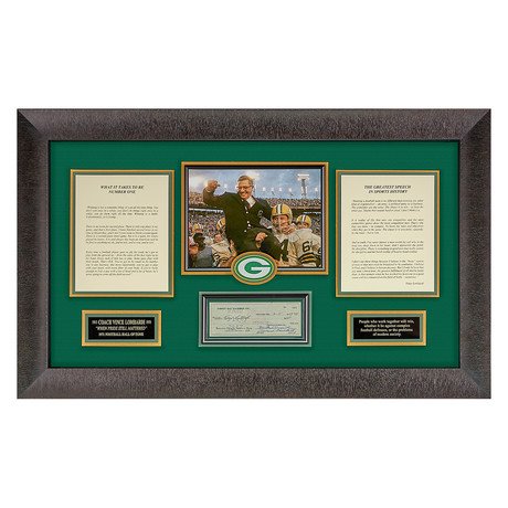 Vince Lombardi // Signed Check