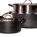 Ouro 10-Piece Hard Anodized Chef's Set // Black + Rose Gold