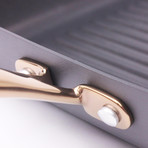 Ouro 10" Hard Anodized Grill Pan // Black + Rose Gold