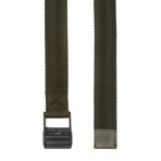 Dunhill // 18F4T02NY312 Adjustable Canvas Belt // Olive Green