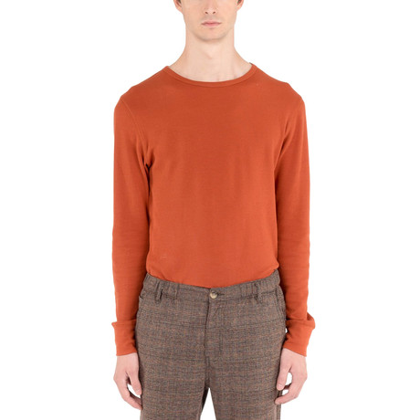 Long-Sleeve Thermal Underscoop // Burnt Orange (XS)