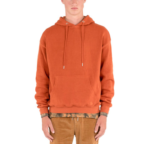 Herringbone Hoodie // Burnt Orange (XS)