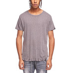 Frayed Scoop Short-Sleeve Tee // Charcoal (XS)
