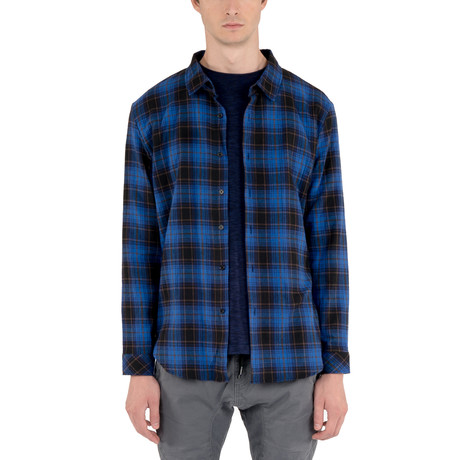 Plaid Shirt // Electric Blue (XS)