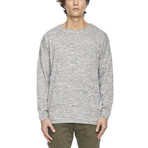 Long-Sleeve Drop Shoulder Marled Yarn // Mixed Gray (2XL)