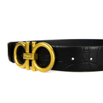 Women's Adjustable Gancini Belt // Black (Size 75)