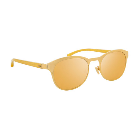 LFL589C1SUN Sunglasses // Yellow Gold + Gold Wood + Gold